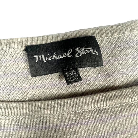 Michael Stars Sweater Cashmere Modal Wool Blend Grey Long Sleeve Knit Women XS/S - Picture 5 of 12